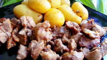 Рецепт Азу из индейки с запеченным картофелем