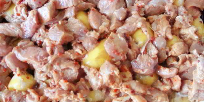 Рецепт азу из индейки с запеченным картофелем