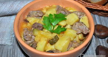 Рецепт Азу из куриных потрошков