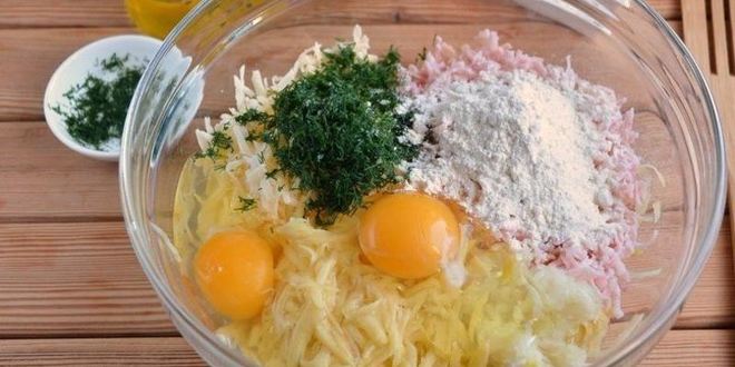 Рецепт драников с ветчиной