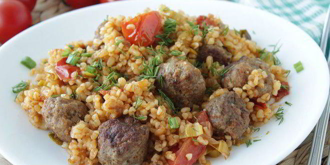 Рецепт булгура с фрикадельками