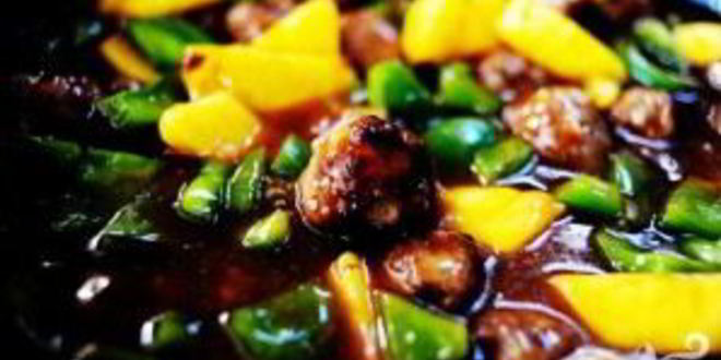 Рецепт фрикаделек с болгарским перцем и ананасами