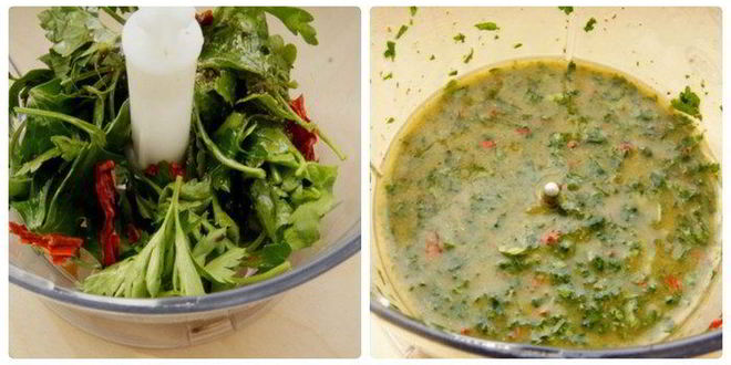 Рецепт фрикаделек с фетой и соусом чимичурри