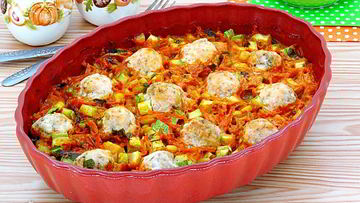 Рецепт Фрикаделек в духовке с кабачками