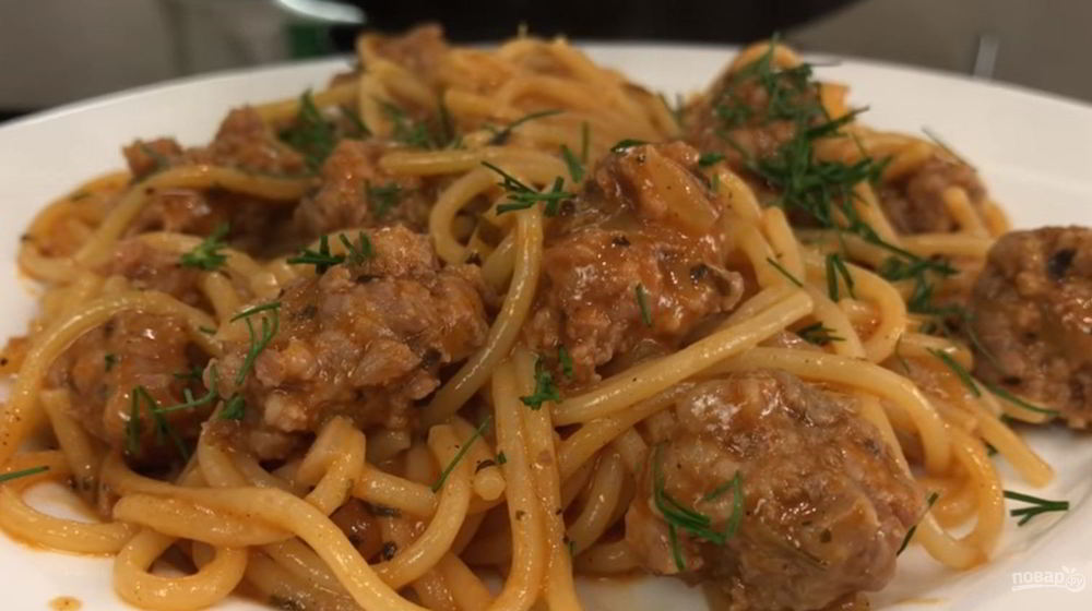 Как приготовить макароны с фрикадельками за 25-30 минут