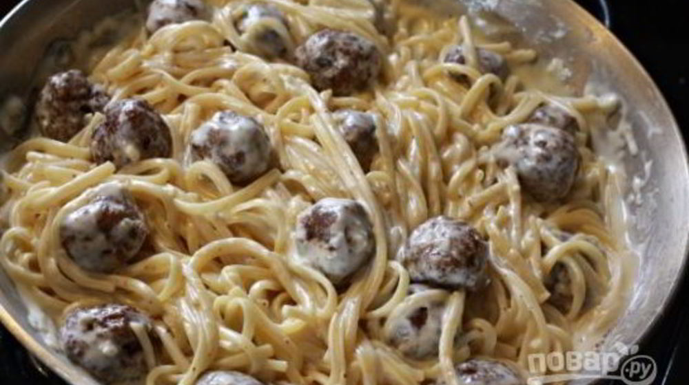 Как приготовить макароны с фрикадельками