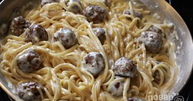 Рецепт Макарон с фрикадельками