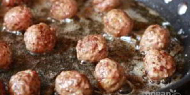 Рецепт макарон с фрикадельками