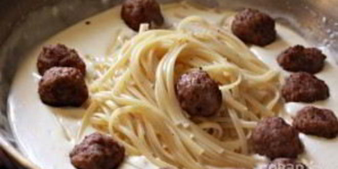 Рецепт макарон с фрикадельками