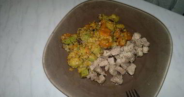 Рецепт Чечевицы с овощами и свиная лопатка