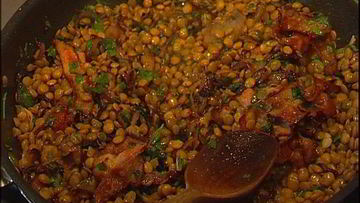 Рецепт Чечевицы с травами и беконом