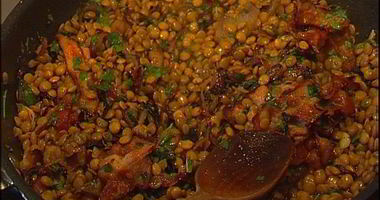 Рецепт Чечевицы с травами и беконом