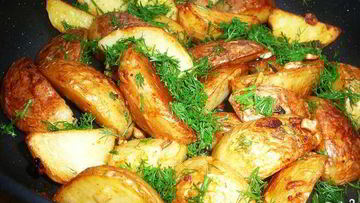 Рецепт Картофеля по-деревенски с чесноком