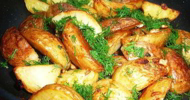 Рецепт Картофеля по-деревенски с чесноком