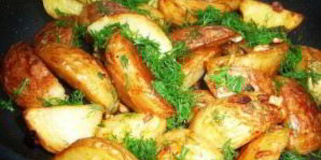 Рецепт картофеля по-деревенски с чесноком
