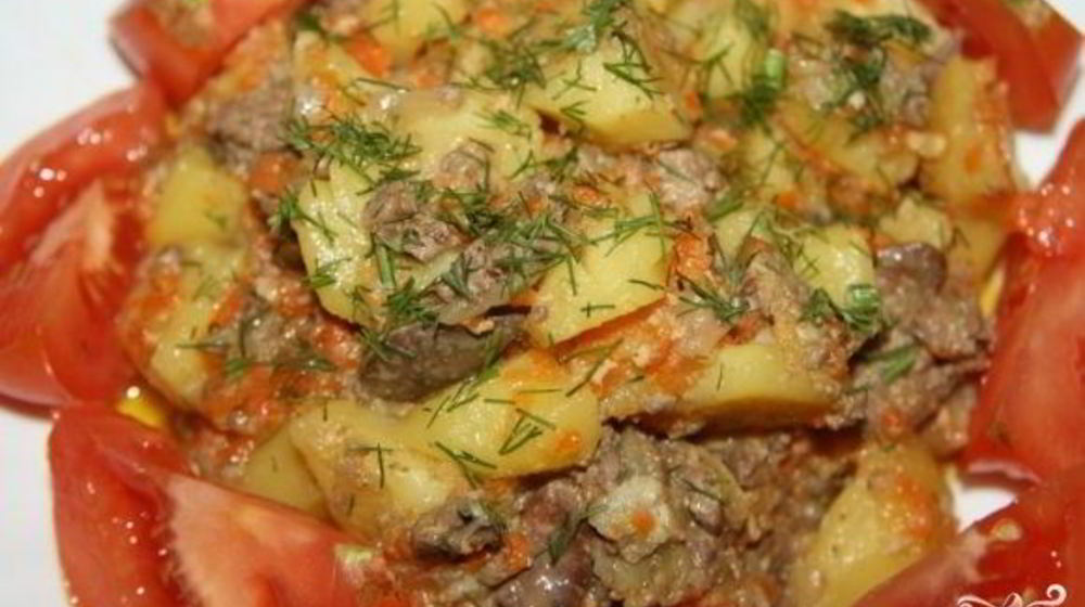 Как приготовить картофель с печенью в мультиварке