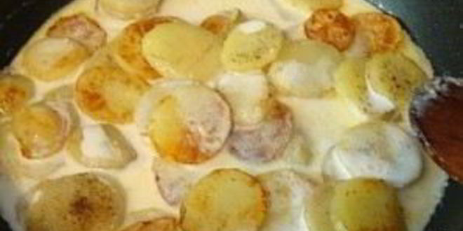 Рецепт картофеля в сливках
