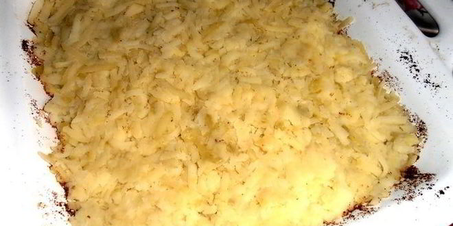 Рецепт картофельной шапки на курином фарше