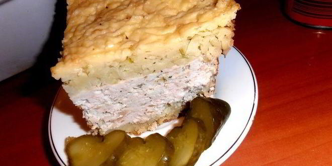 Рецепт картофельной шапки на курином фарше