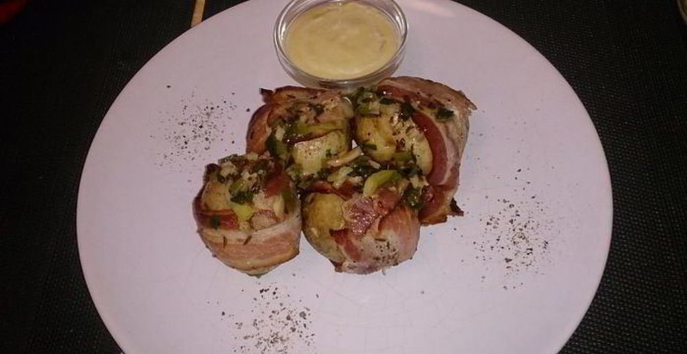 Рецепт картофель с сыром и зеленым луком