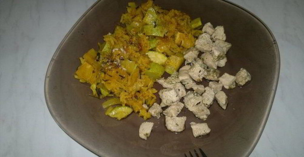 Рецепт куриную грудку с овощами и творогом