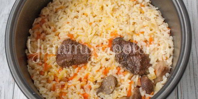 Рецепт риса с лесными грибами в мультиварке