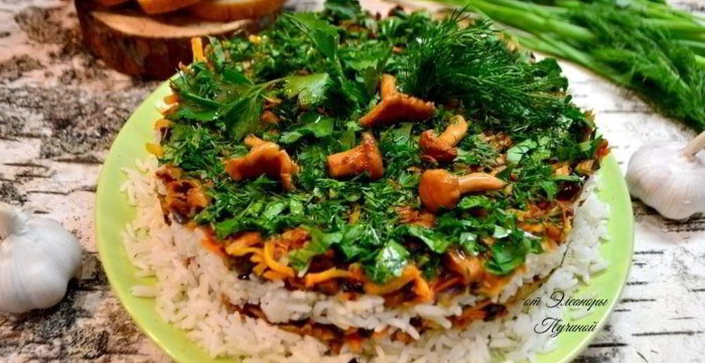 Рецепт жареный картофель с лисичками