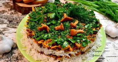 Рецепт Риса с лесными лисичками