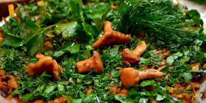 Рецепт риса с лесными лисичками