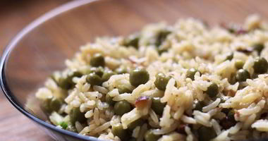 Рецепт Риса с зеленым горошком и миндалем