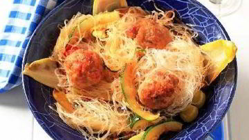 Рецепт Рисовой лапши с тефтелями из баранины