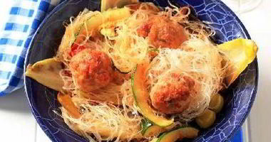 Рецепт Рисовой лапши с тефтелями из баранины