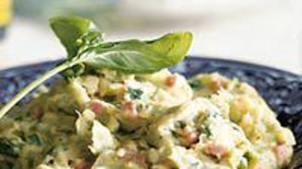 Как приготовить варенный картофель с мясным фаршем и пореем