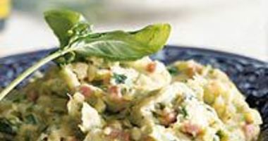 Рецепт Варенного картофеля с мясным фаршем и пореем