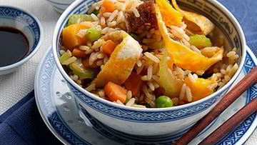 Рецепт Жареного риса со свининой и манго