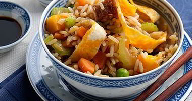 Рецепт Жареного риса со свининой и манго