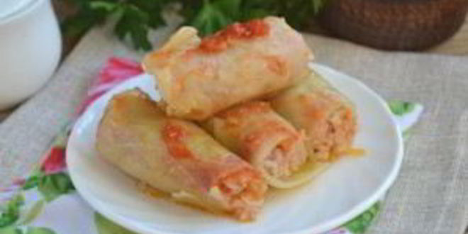 Рецепт голубцов, фаршированных мясом и рисом