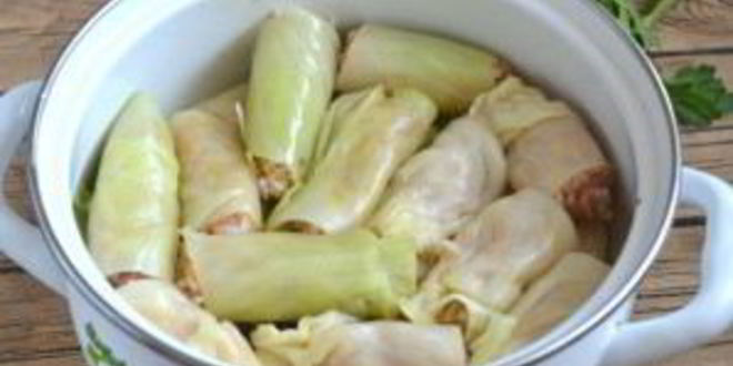 Рецепт голубцов, фаршированных мясом и рисом