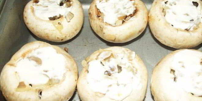 Рецепт фаршированных грибов с сыром в духовке