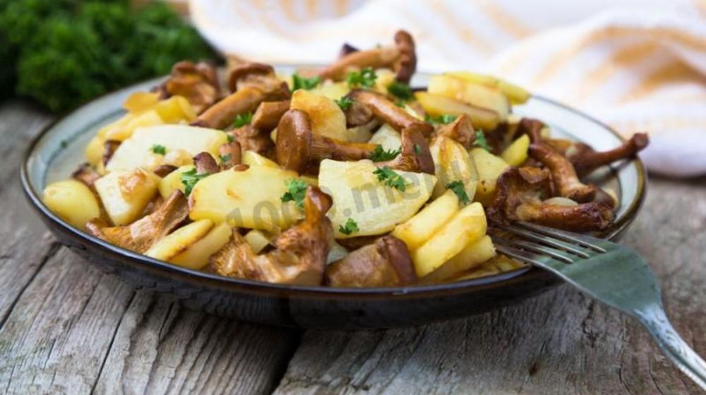 Как приготовить грибы лисички жареные с картошкой