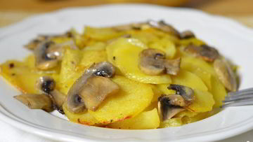 Рецепт Грибов тушеных в сливках