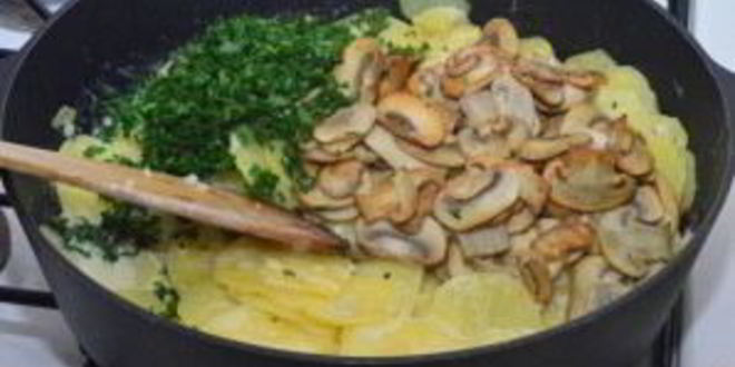 Рецепт грибов тушеных в сливках