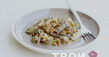 Рецепт Грибов в сметане