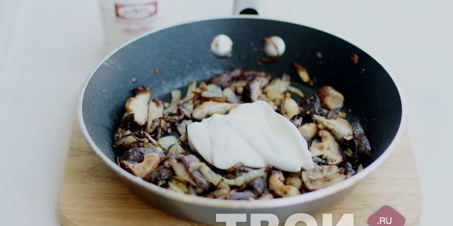 Рецепт грибов в сметане