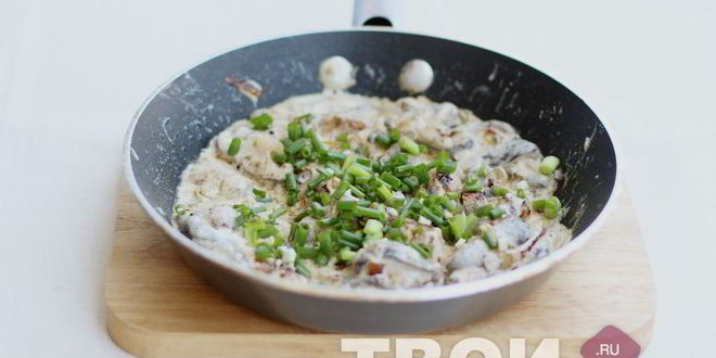 Рецепт грибов в сметане