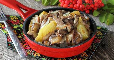 Рецепт Маслят жареных с картошкой