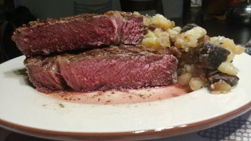 Рецепт Рибая, грибы, картошка — праздника