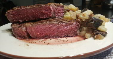 Рецепт Рибая, грибы, картошка — праздника