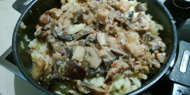 Рецепт рибая, грибы, картошка — праздника