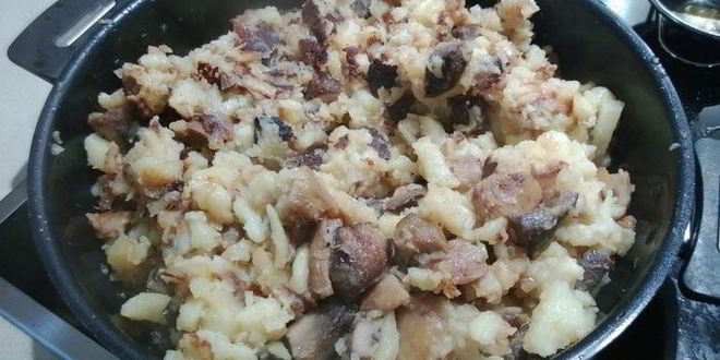 Рецепт рибая, грибы, картошка — праздника